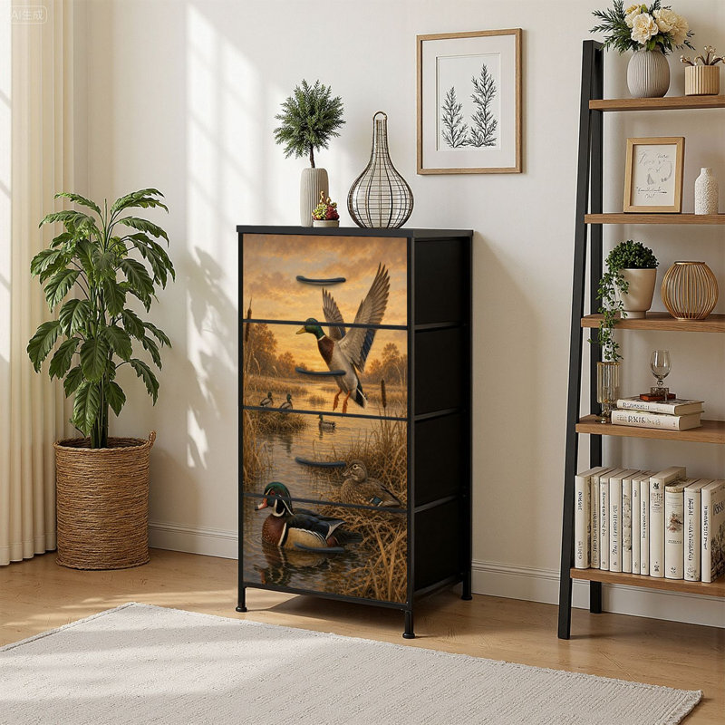 Commode verticale 4 tiroirs Mallard Ducks