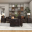 Ensemble de banc 4 tiroirs avec sangles et clous en similicuir Rosenthal