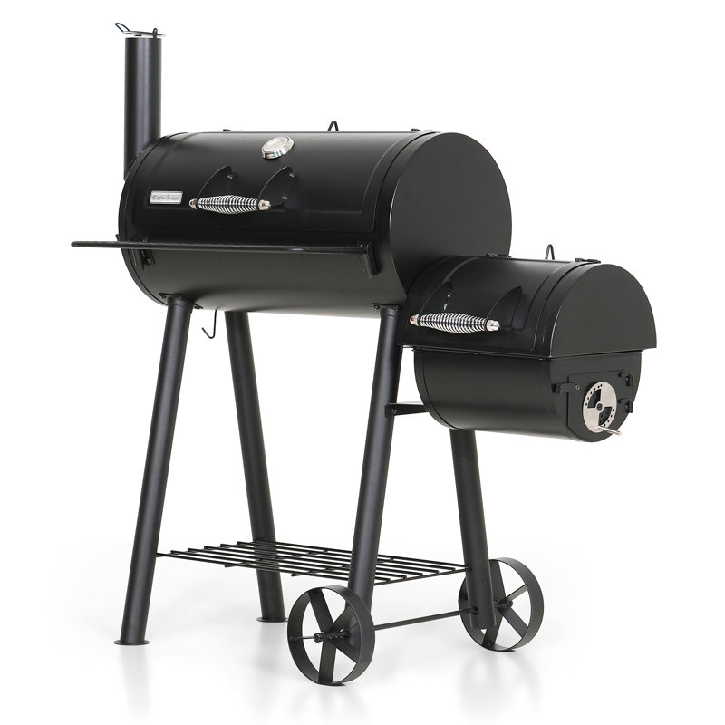 Barbecue au charbon 28 po avec fumoir décalé