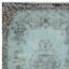 Tapis bleu clair 3,8 x 6,8 pi Tapis turc fait à la main