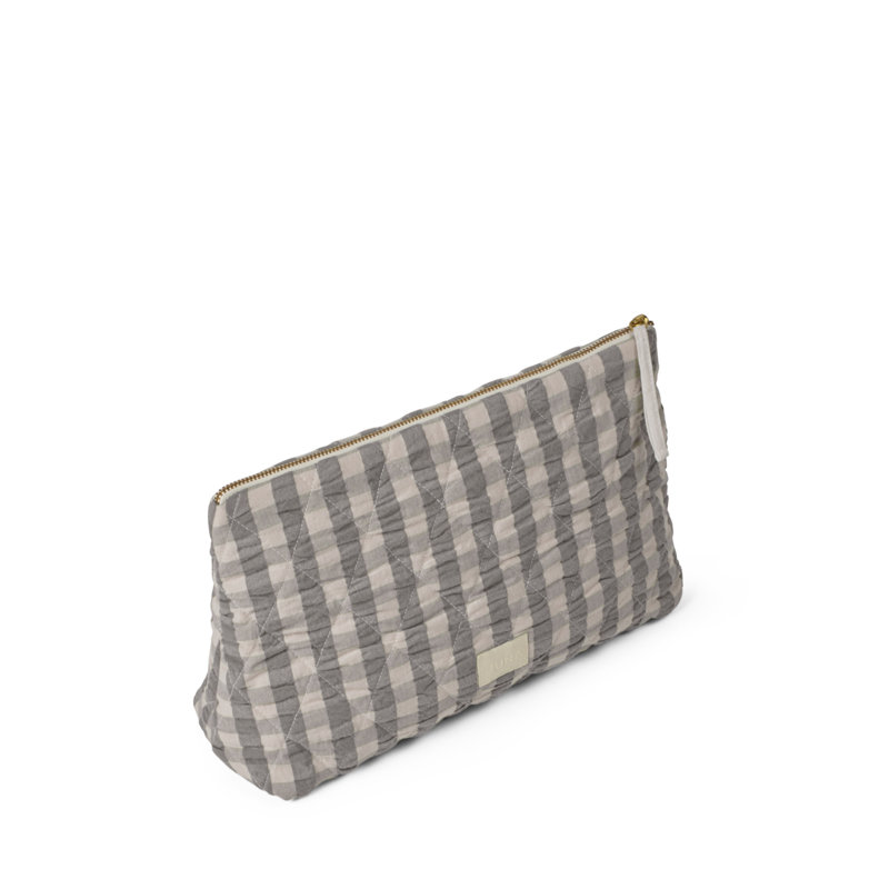 Baek And Bolge Karla Toiletry Bag 11.8", Gray/Birch