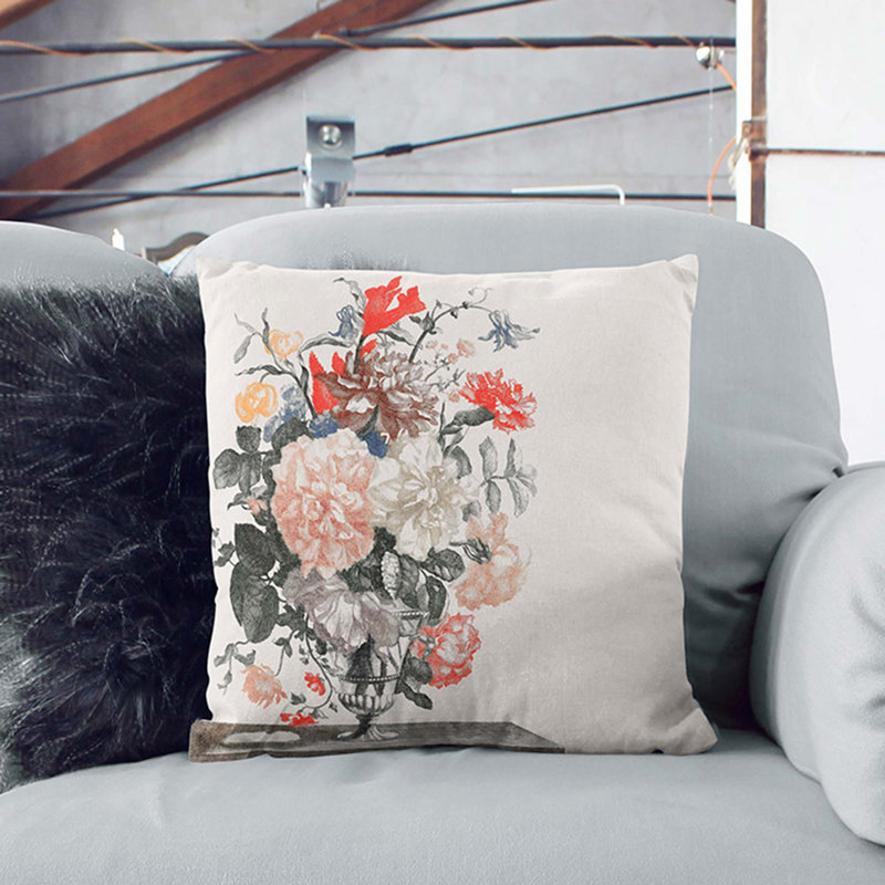Square Cushion, Stone, 55cm H x 55cm W x 20cm D