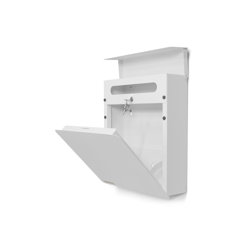 INBOX Steel Drop Box, White