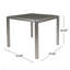 Table de salle à manger d'extérieur - Aluminium anodisé - Plateau en osier - Carré