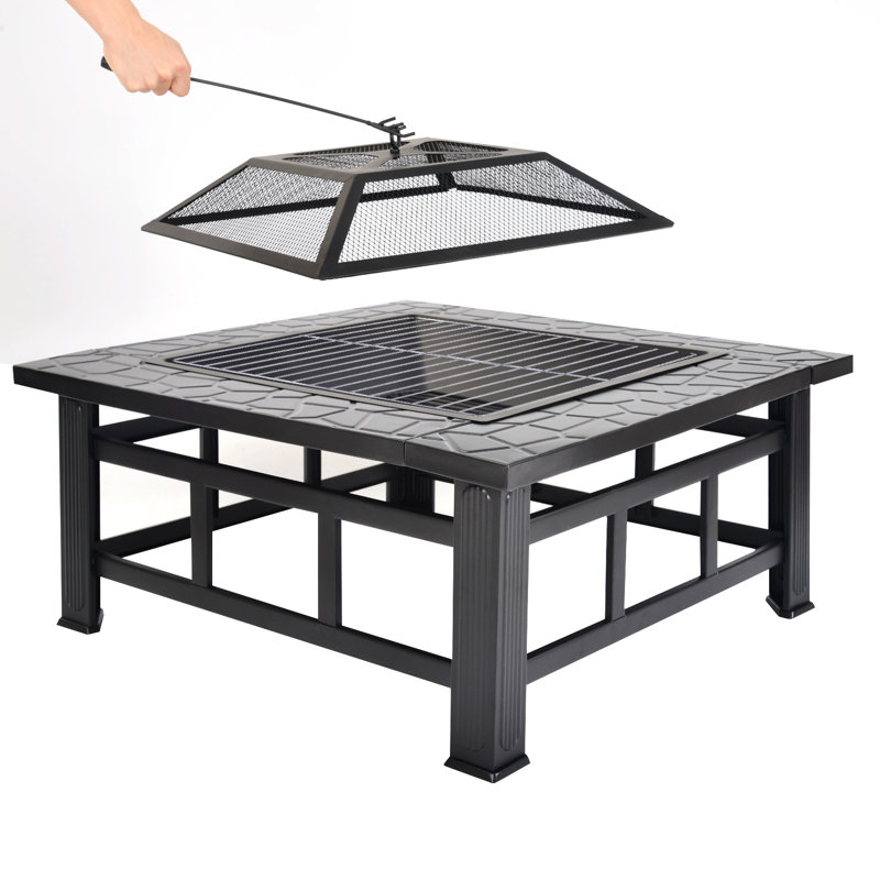 Wittel Square Steel Wood Burning Smokeless Fire Pit