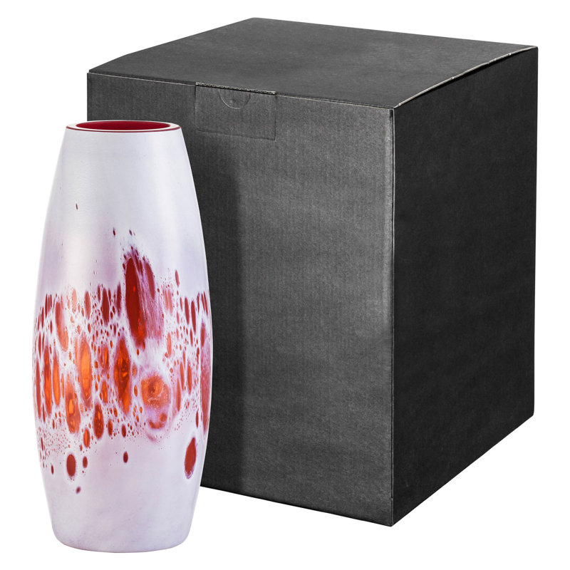 Gaven Glass Table Vase, White / opaline