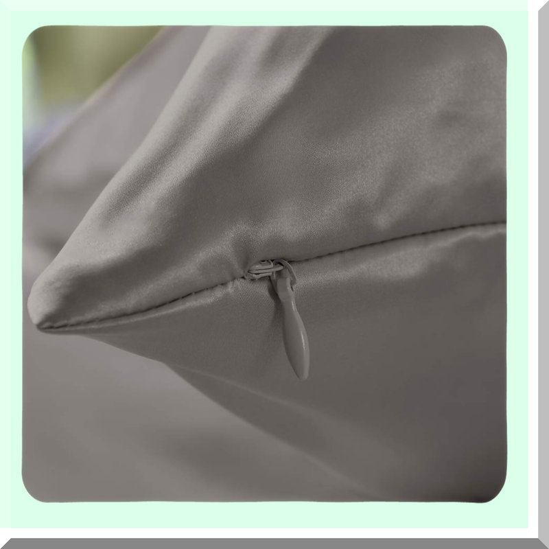 SilkLux 25 Momme Charcoal Hair-Saving Pillowcase - with Hidden Zipper - Luxury Mulberry Silk - 100% Silk - Pillow Cases