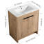 Meuble-lavabo autoportant de 30 po. Lavabo en céramique blanche. 2 portes d'armoire à fermeture en douceur. Matériau en contreplaqué. Meuble-lavabo autoportant moderne. Dimensions. Contreplaqué.-877698447-877698440-877698443