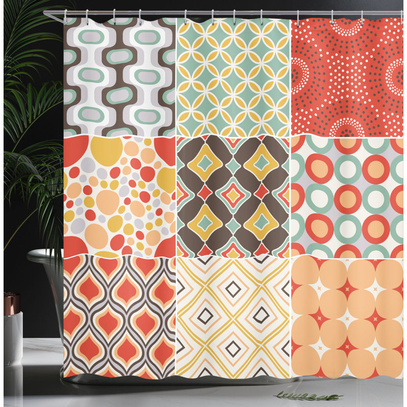 Shower Curtain with Hooks Included, 84" H x 69" W