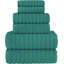 Ensemble de 6 serviettes de bain en velours côtelé de luxe Elegant Comfort-129191366
