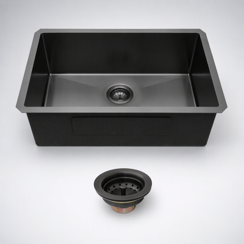 Durable Stainless Steel Single Bowl Undermount Kitchen Sink with Soundproofing and Efficient Drainage System