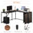 L-Shaped Metal Base Writing Desk