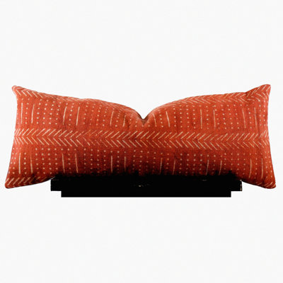 Boho Farmhouse Mudcloth Pillowcase Set - Rust Snow Decorative Cushion Covers for Home Decor, Thick Cotton Throw Pillowcases