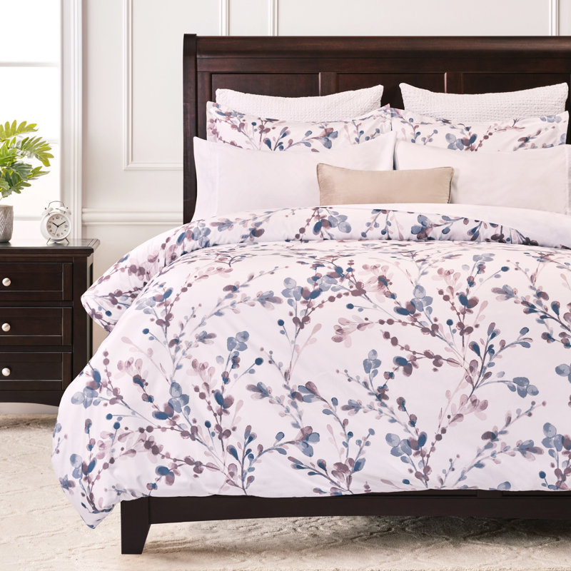 Ensemble de housse de couette réversible en microfibre Chanasya, Housse de couette grand et 2 taies d'oreiller stan
