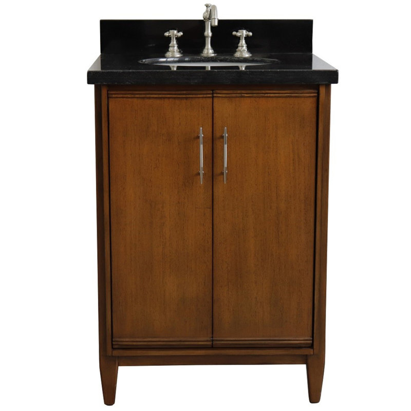 Ensemble de meuble-lavabo simple 25 po, Noir