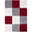 Myshaggy Collection Rugs Geometric Design in Red-1924725994