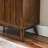 Mid Century Modern Fluted Sideboard Cabinet with Adjustable Shelves Solid Wood Legs Walnut Buffet Storage Cabinet  (15.8"D x 31.5"W x 31.5"H)-117792411