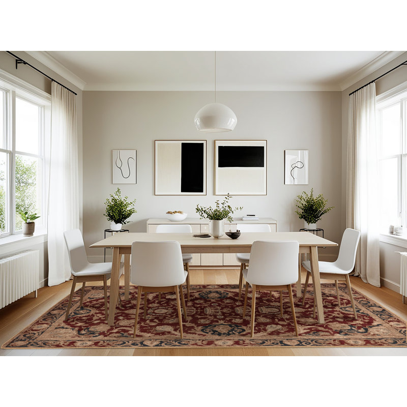 Tapis brun français lavable à la machine, Rectangle 7 pi x 10 pi