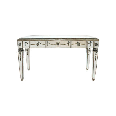 Antique Gilded Mirror Console Table