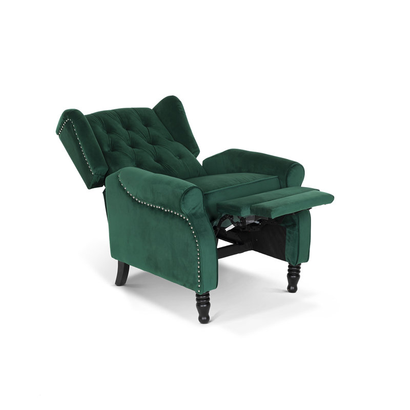 Doylestown 78cm Wide Wing Chair Recliner, Emerald Green