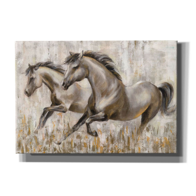 «Epic Graffiti» «Horses» par Silvia Vassileva, art mural sur toile, 26 po x 18 po, H 18 po x l 26 po