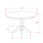 L'ensemble de salle à manger 3 pièces comprend une table de cuisine ronde avec plateau de table noir brossé et 2 chaises empilables en tissu de polyester, noir brossé-550266186-580027754-580027753