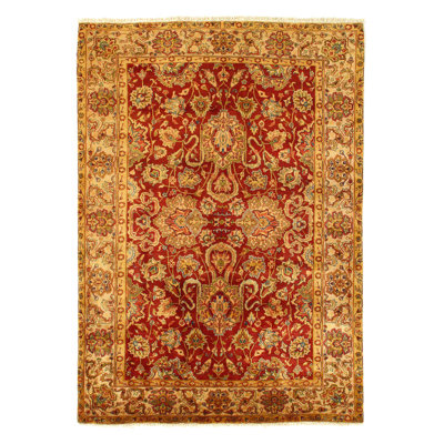 Felecie One-of-a-Kind Rectangle 5'11" X 6'11" 2000s Wool Area Rug in Orange/Red