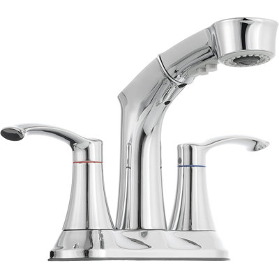2-handle Bathroom Faucet with Drain Assembly