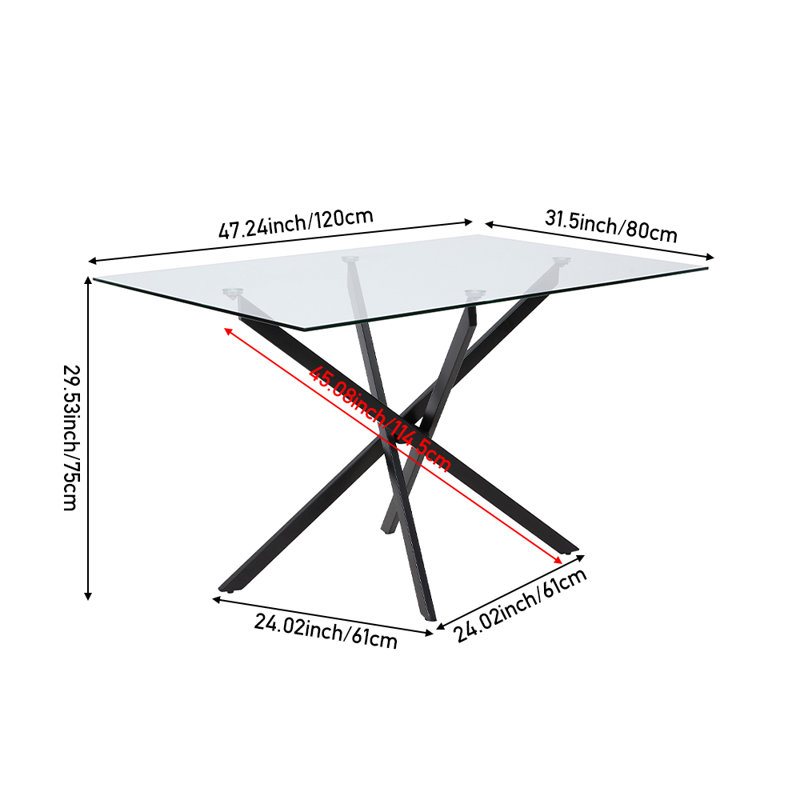 Metal Base Dining Table