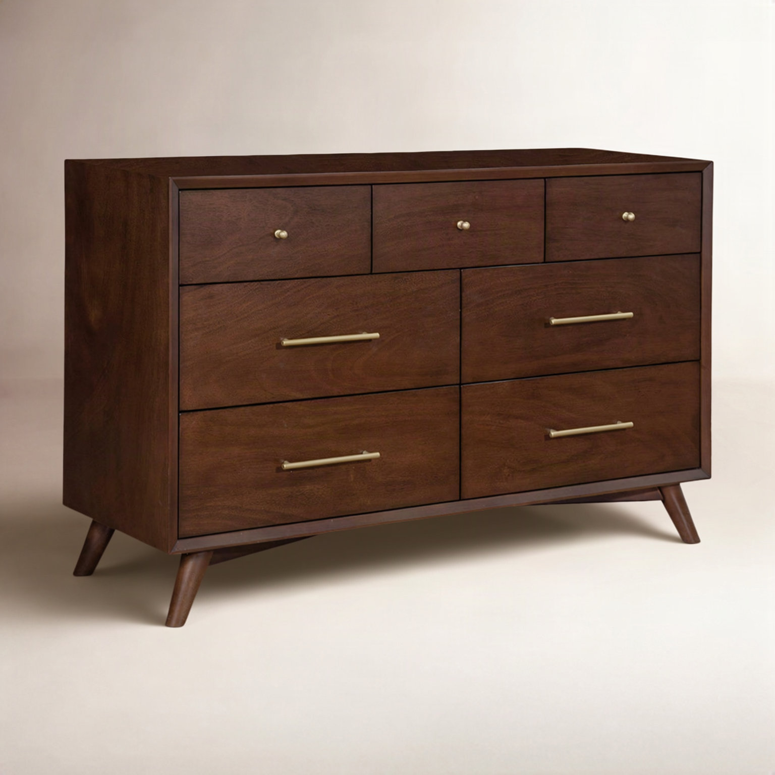 Williams 56" Mahogany Dresser, Walnut