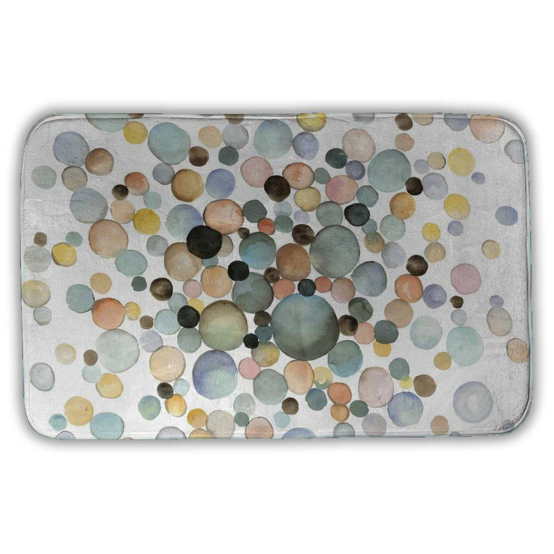 Little bubbles Bath Mat with Non-Slip Backing - Quick Dry Memory Foam Bathroom Rug - Absorbent - Modern Plush Spa-Style - Machine Washable