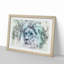 A Lion Portrait in Abstract - Picture Frame Painting Print-55629849-55629848