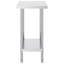 Table de préparation en acier inoxydable, 24 x 18 x 34 pouces, table de travail en métal robuste avec 3 niveaux de hauteur réglables, poste de travail commercial pour le garage de la cuisine