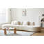 Canapé incurvé en velours avec coussins décoratifs, canapé ergonomique en mousse haute densité