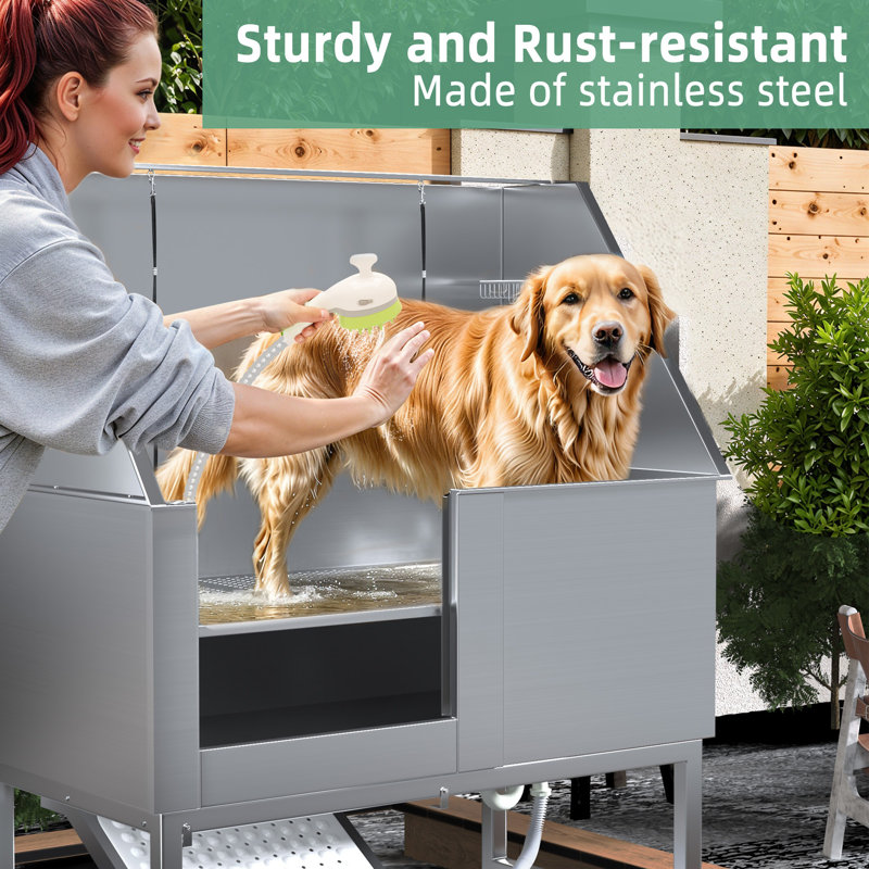 Professional Stainless Steel Dog Washing Station 