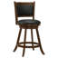 Tabouret pivotant en bois de châtaignier et noir (ensemble de 2)