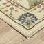Tapis floral en polypropylène tissé à la machine ivoire / bleu / orange-1279367367