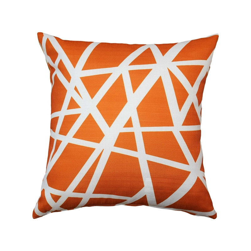 Bird's Nest Indoor/Outdoor Throw Pillow, Orange