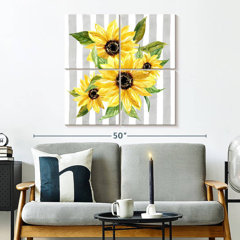 Harnek Sunflower Array I, 32" H x 32" W