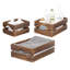 Nesting Rustic Solid Wood 3 Piece Decorative Bin Set