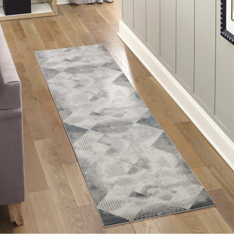 Abri de jardin géométrique 7 po X 9 pi 10 po Tapis, Tapis de couloir 2 pi 7 po x 9 pi 10 po
