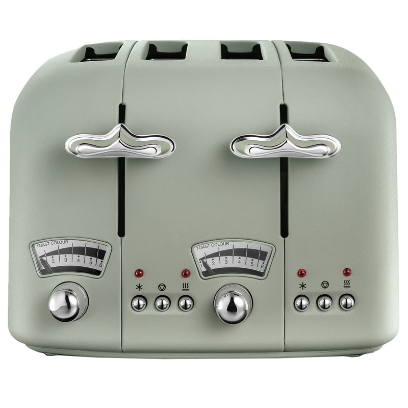 Argento 1.7L Kettle, 4-Slice Toaster and Stilosa Coffee Machine Cream, Green