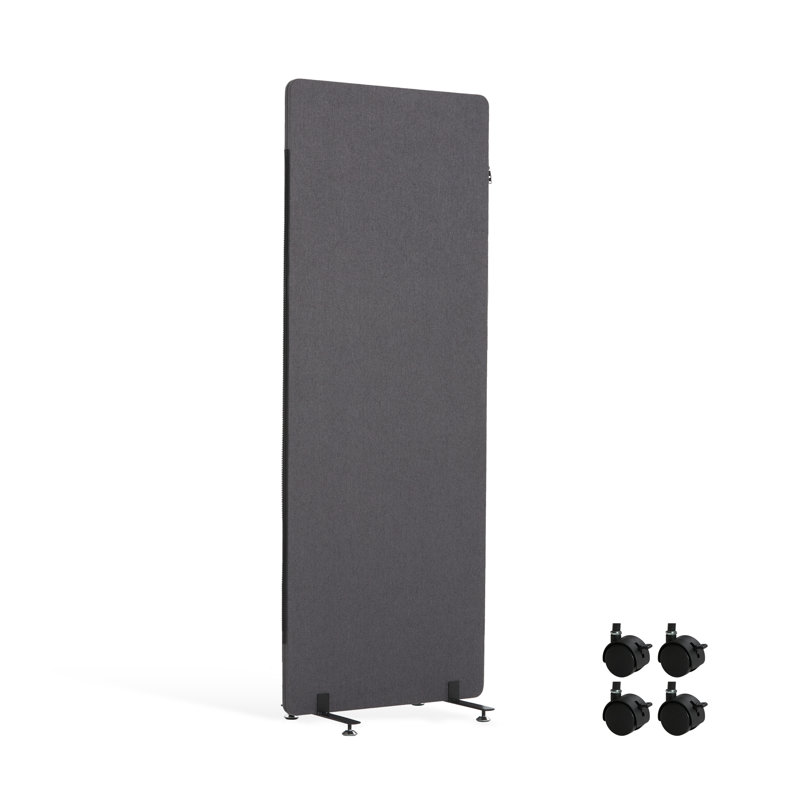 Paravent 24 po x 66 po, écran d'intimité autoportant, paravent avec fermeture à glissière latérale 2 pieds fixe et coulissante