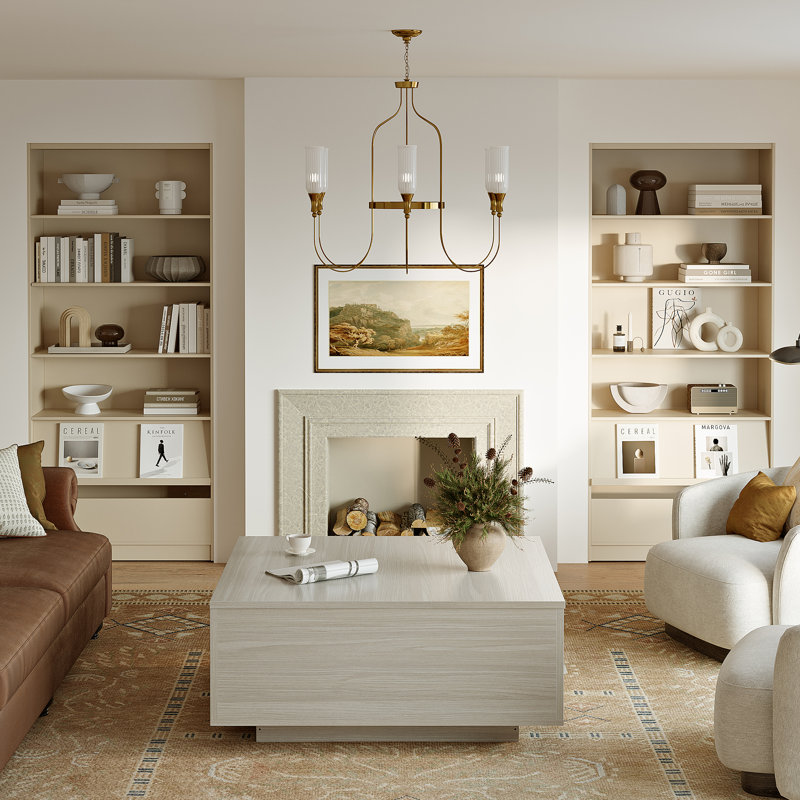 Lift-Top Coffee Table, White
