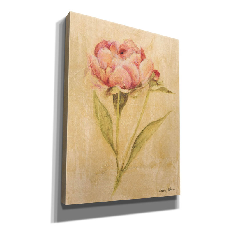 «Peony 2» par Cheri Blum, art mural sur toile, H 54 po x l 40 po x P 1,5 po