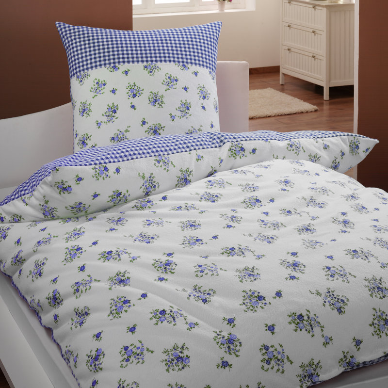 Wendebettwäsche, Blue, 155 x 200cm Duvet Cover + 1 Pillowcase