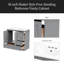 Meuble-lavabo autoportant de style Shaker avec lavabo en céramique, 4 tiroirs à fermeture en douceur et 2 portes à fermeture en douceur-1623891687