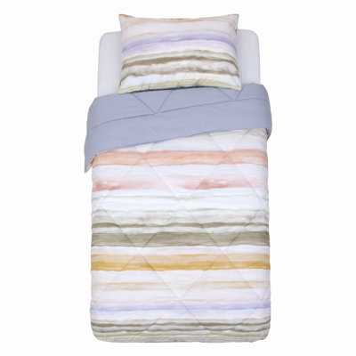 Ensemble d'édredon réversible en microfibre Tressa