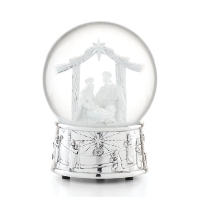 Globe à neige musical pour crèche