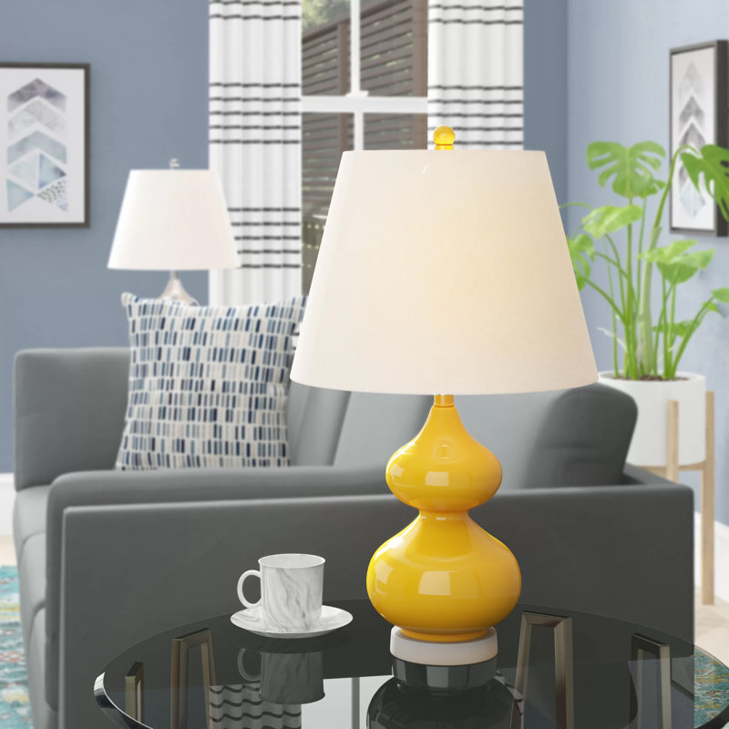 Glass Table Lamp, Yellow